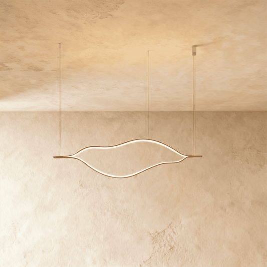 Elegant Oris chandelier with multiple glass shades and intricate metal frame, designed for stylish interior lighting.