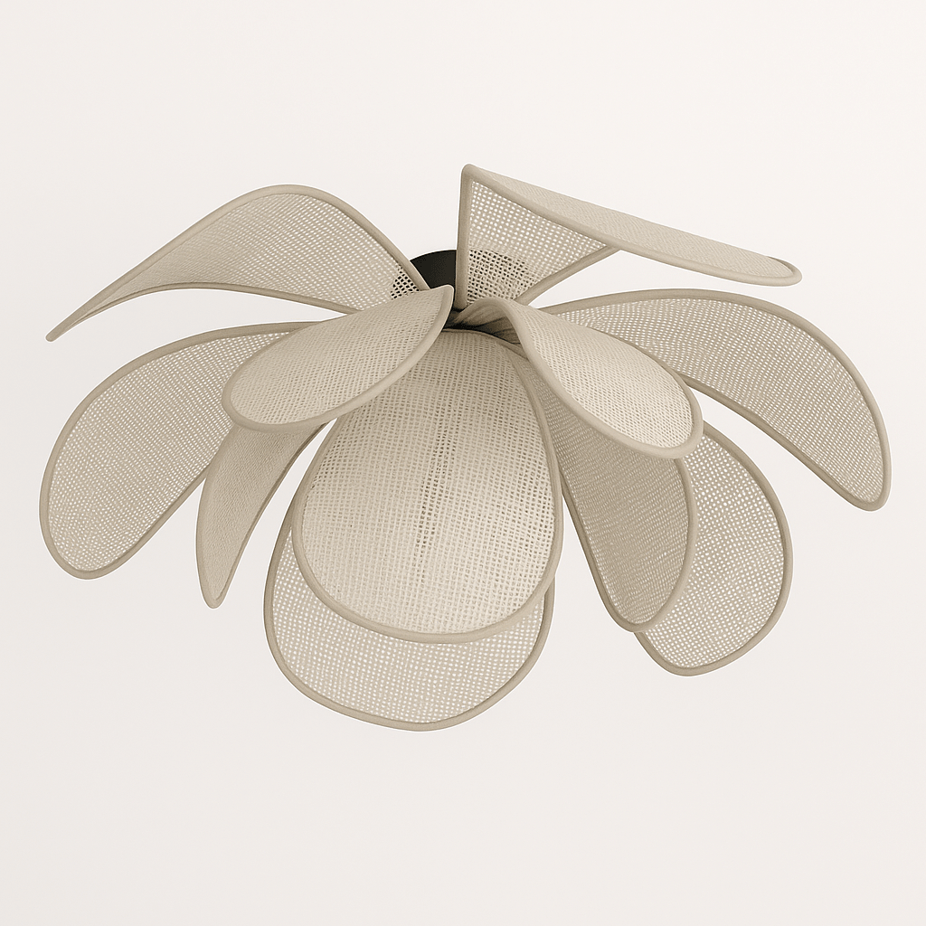 Elegant Pankh Ceiling Light by Residence Supply with intricate feather-inspired design and warm lighting for modern interiors.