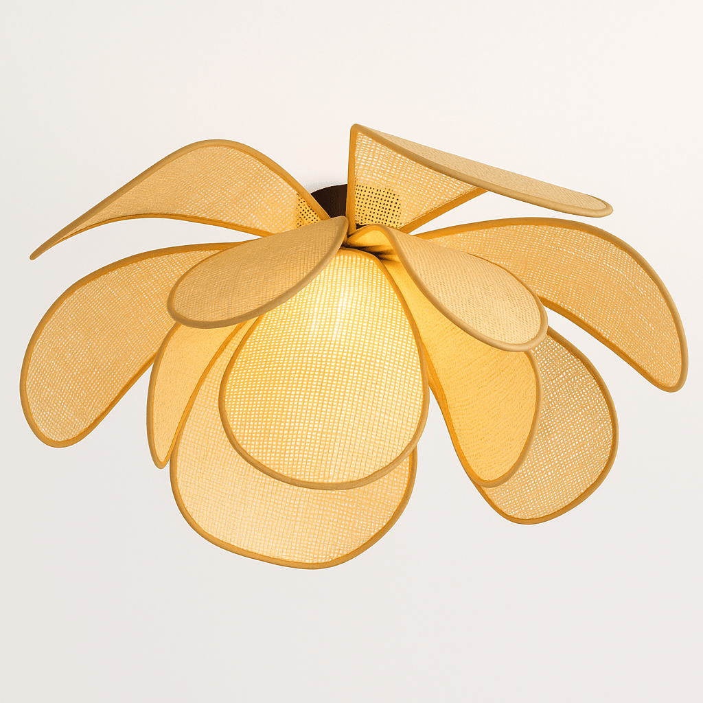 Elegant Pankh Ceiling Light by Residence Supply featuring intricate feather design and warm ambient lighting.