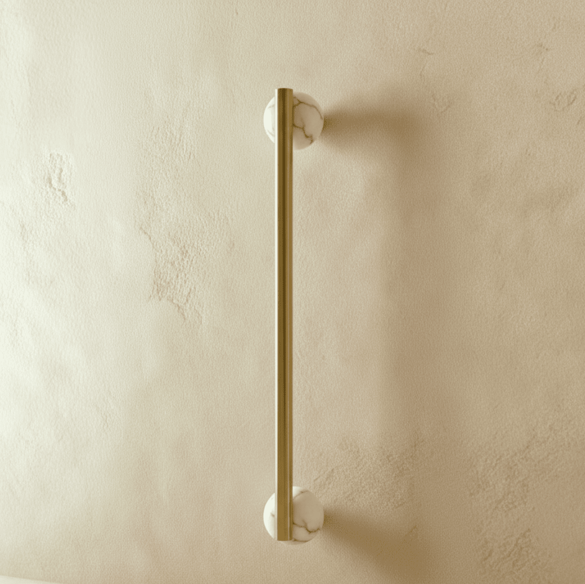 Marble pull bar from Residence Supply, sleek cabinet hardware with a modern marble finish for kitchen or furniture drawers.