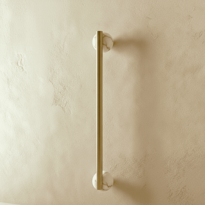 Marble pull bar from Residence Supply, sleek cabinet hardware with a modern marble finish for kitchen or furniture drawers.
