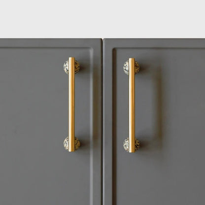 Residence Supply Parasa Marble Pull Bar for cabinets, featuring a sleek marble design and modern hardware style.
