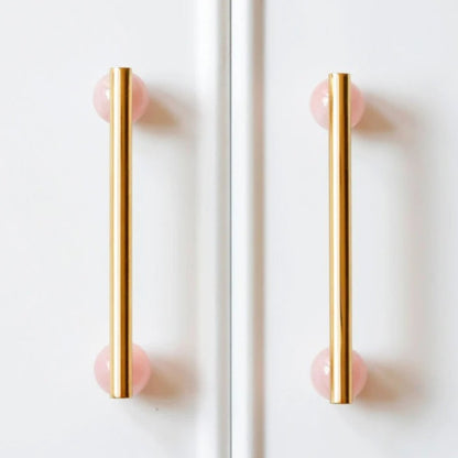 Residence Supply Parasa Marble Pull Bar with sleek white marble finish, ideal for cabinet hardware in home and garden decor.
