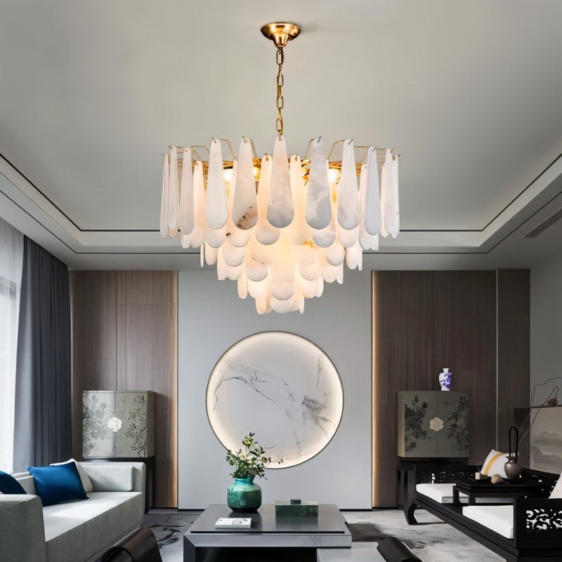 Patra Alabaster Chandelier Light - Nuvé