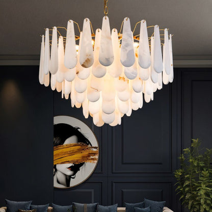Patra Alabaster Chandelier Light - Nuvé