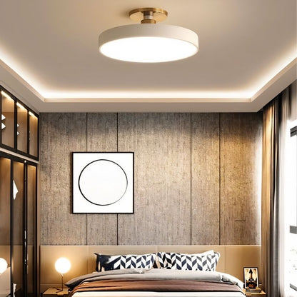 Modern Pentra Ceiling Light by Residence Supply with a sleek design and white finish, mounted on a ceiling.