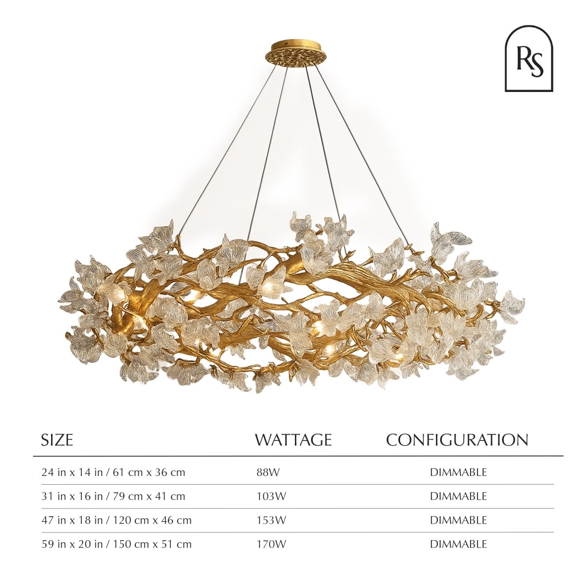 Petala Crystal Round Chandelier by Residence Supply with elegant crystal design and round shape, illuminating a stylish space.