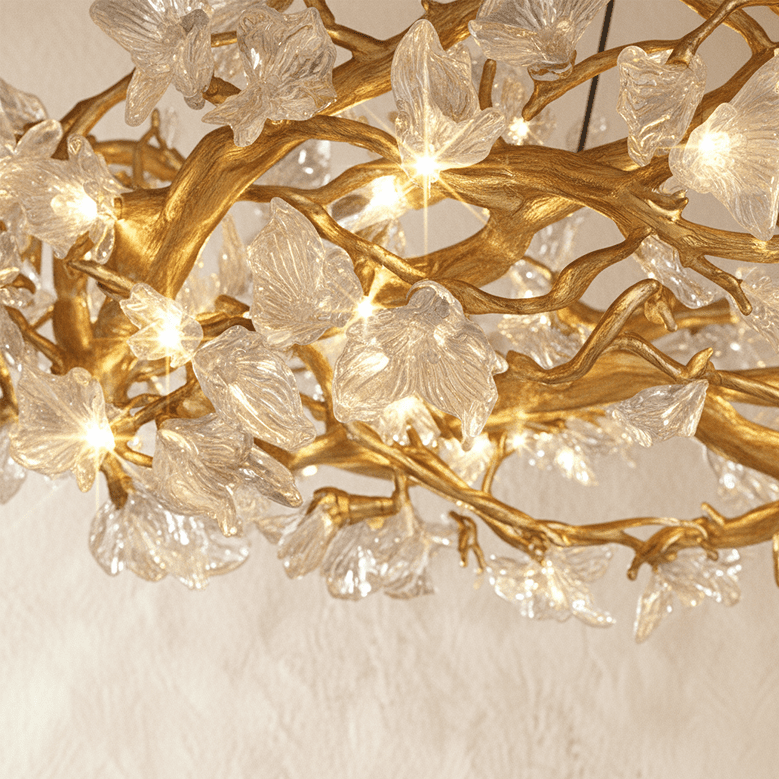 Petala Crystal Round Chandelier by Residence Supply featuring elegant crystal detailing and a round design.