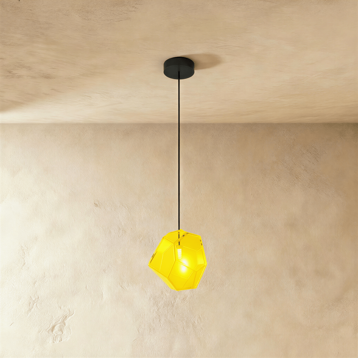 Residence Supply Piedra Pendant Light hanging fixture with a sleek stone-inspired design, suitable for modern interior lighting.
