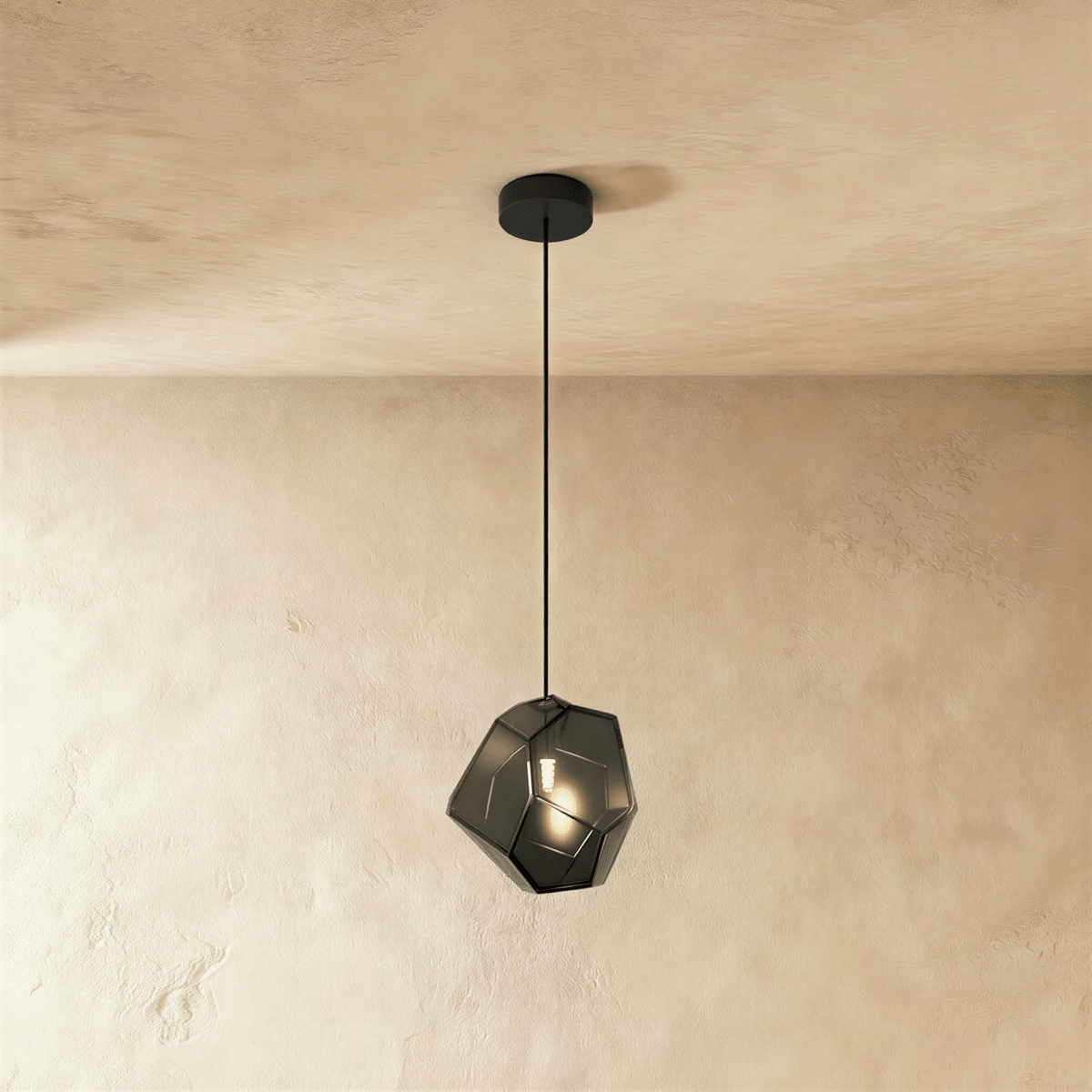 Residence Supply Piedra Pendant Light featuring a sleek, modern design with a smooth stone finish and adjustable hanging cord.