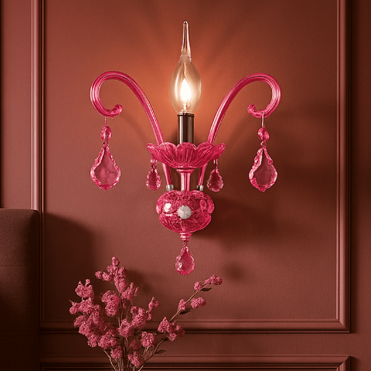 Pink Brigitte Wall Lamp - Nuvé