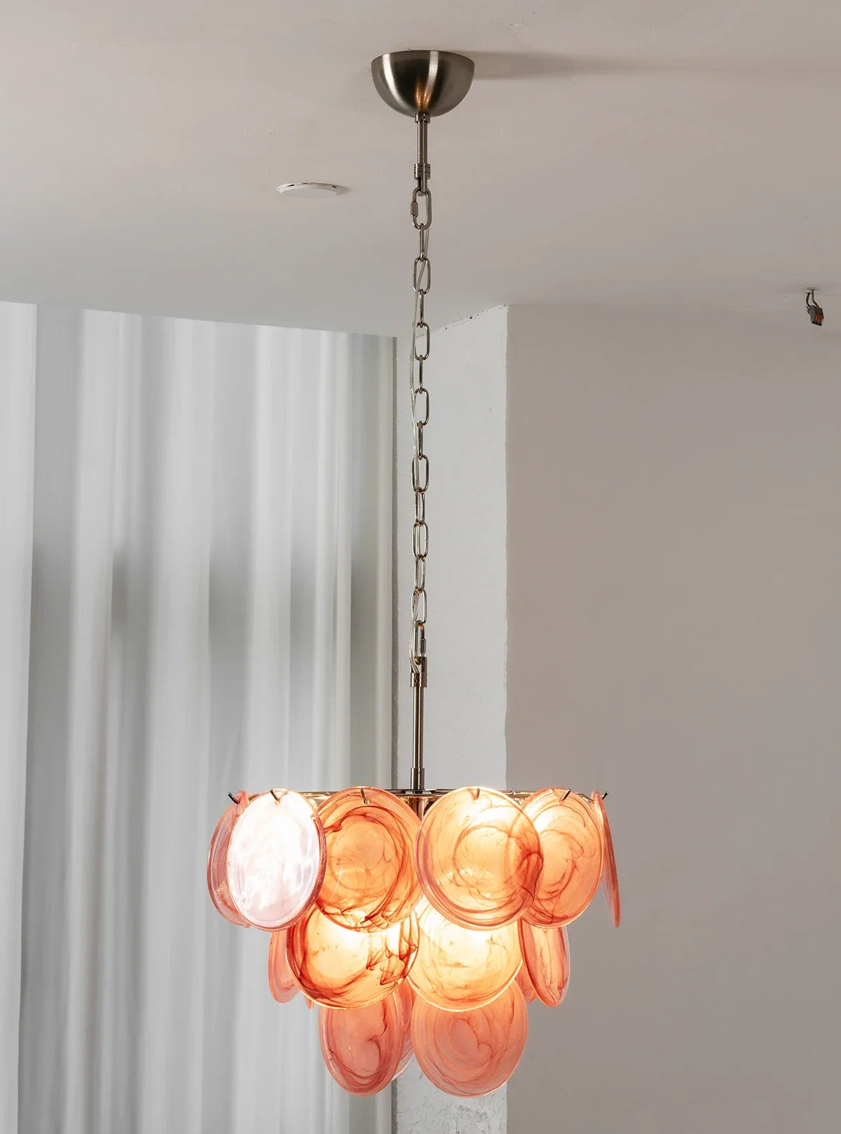 Retro Glass Disc Chandelier