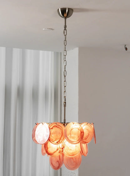 Retro Glass Disc Chandelier