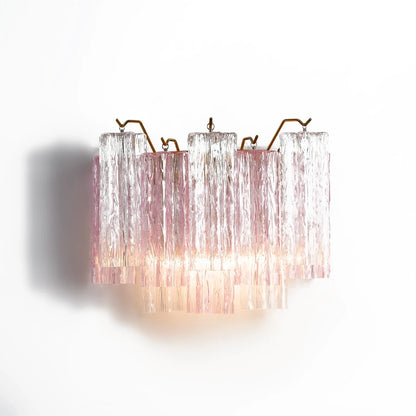 Pink Ice Star-Shaped Glass Tube Wall Light