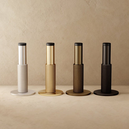 Residence Supply Plint Door Stop securing a door, made of durable material for preventing door movement and damage.