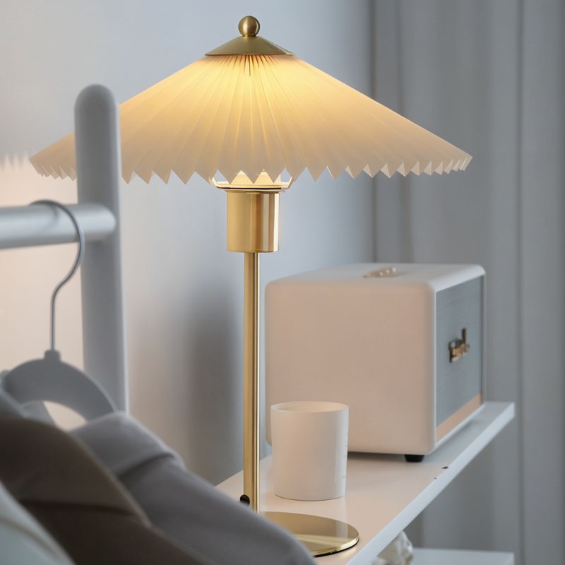 Residence Supply Plisse Table Lamp with textured fabric shade and modern design, perfect for bedside or living room decor.