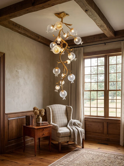 Pomegranate Glass Branch Chandelier