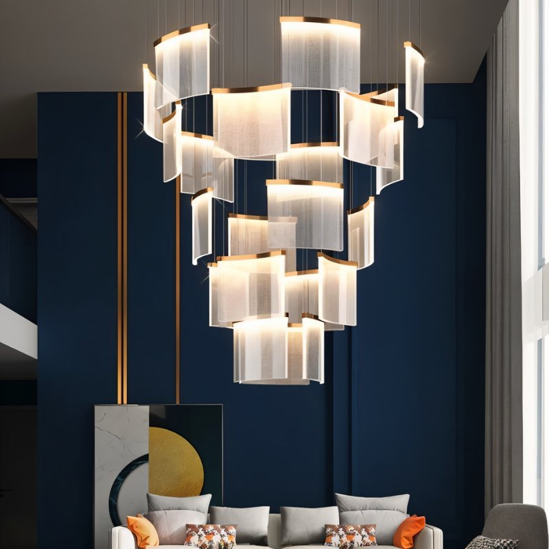 Elegant Primus Chandelier from Residence Supply with multiple hanging lights and intricate metal detailing.