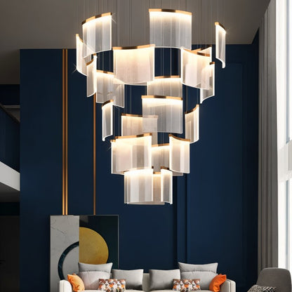 Elegant Primus Chandelier from Residence Supply with multiple hanging lights and intricate metal detailing.