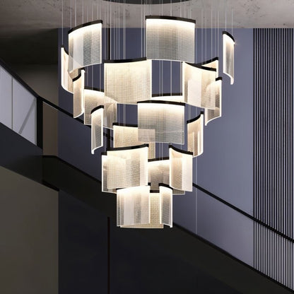 Elegant Primus Chandelier with multiple light fixtures and intricate metal detailing, ideal for upscale dining or living rooms.