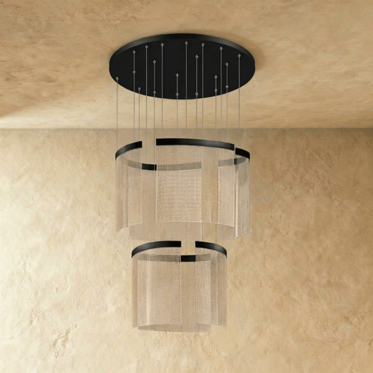 Primus chandelier by Residence Supply featuring multiple glass globe lights and a modern metal frame.