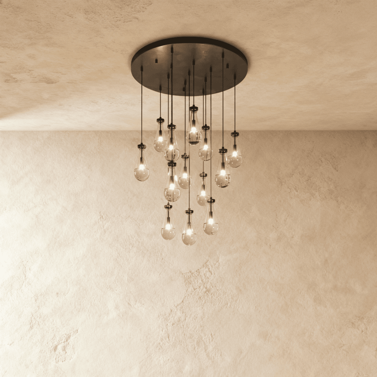 Pulcher Glass Tears Chandelier - Nuvé