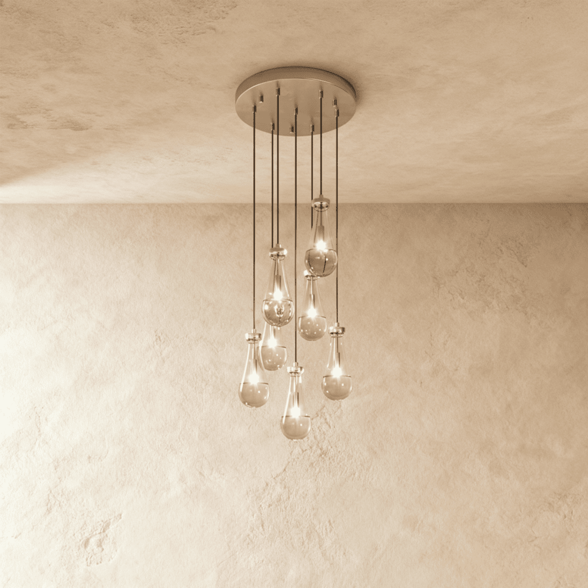 Pulcher Glass Tears Chandelier - Nuvé