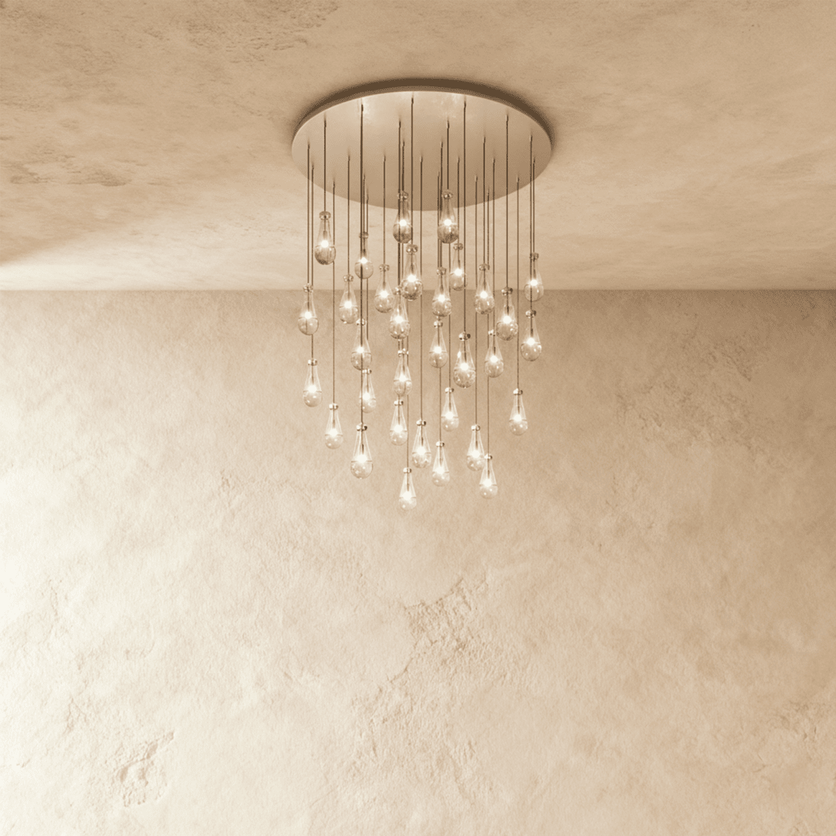 Pulcher Glass Tears Chandelier - Nuvé