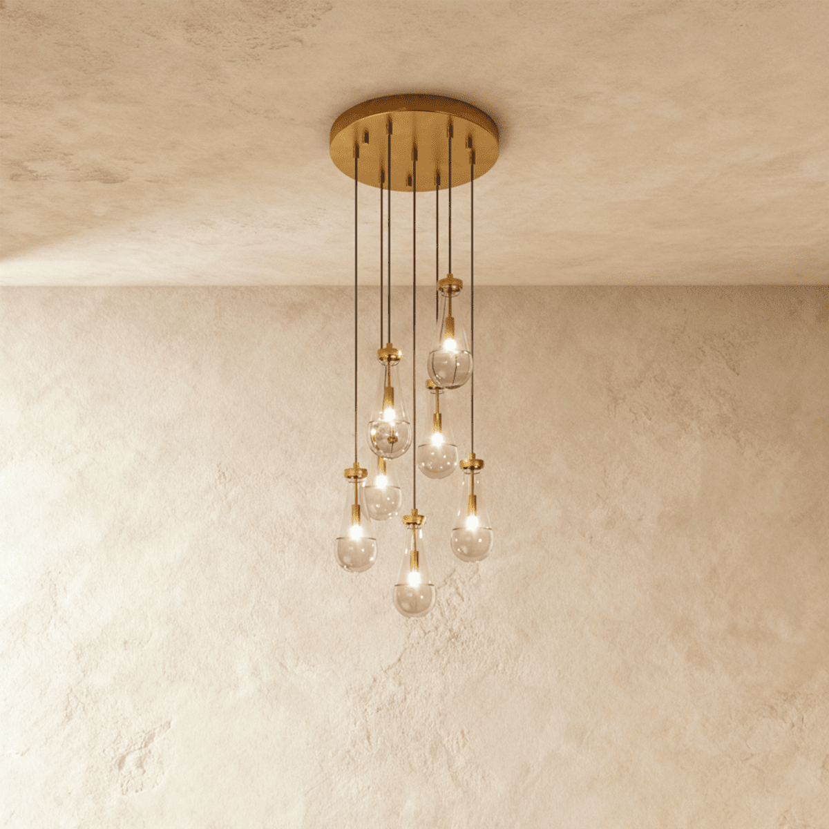 Pulcher Glass Tears Chandelier - Nuvé