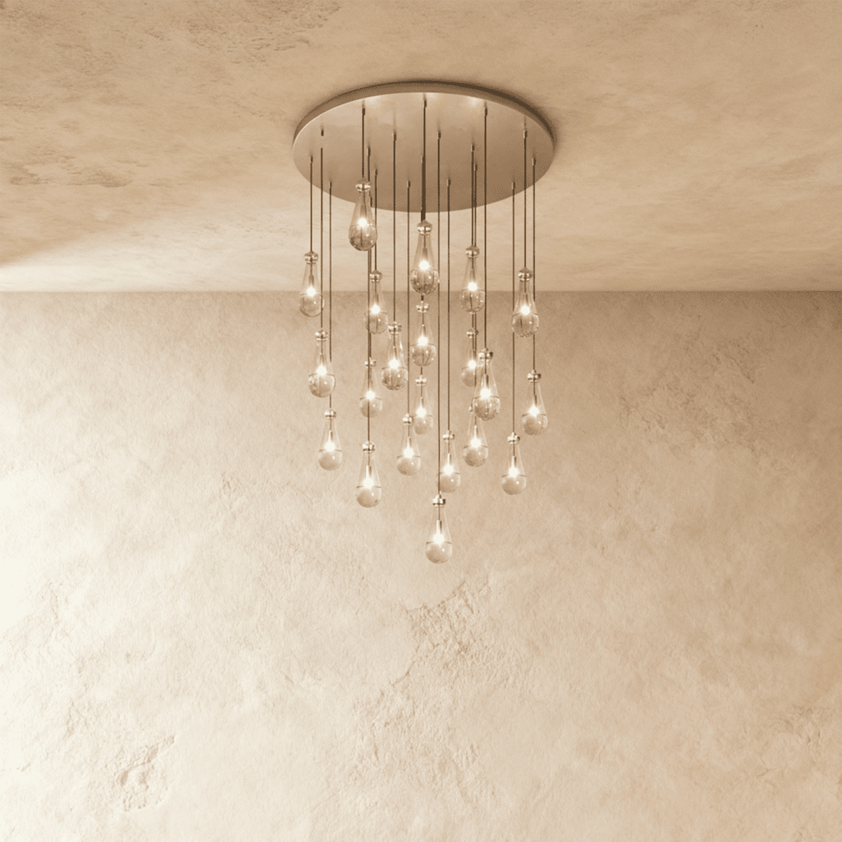 Pulcher Glass Tears Chandelier - Nuvé