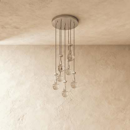Pulcher Glass Tears Chandelier - Nuvé