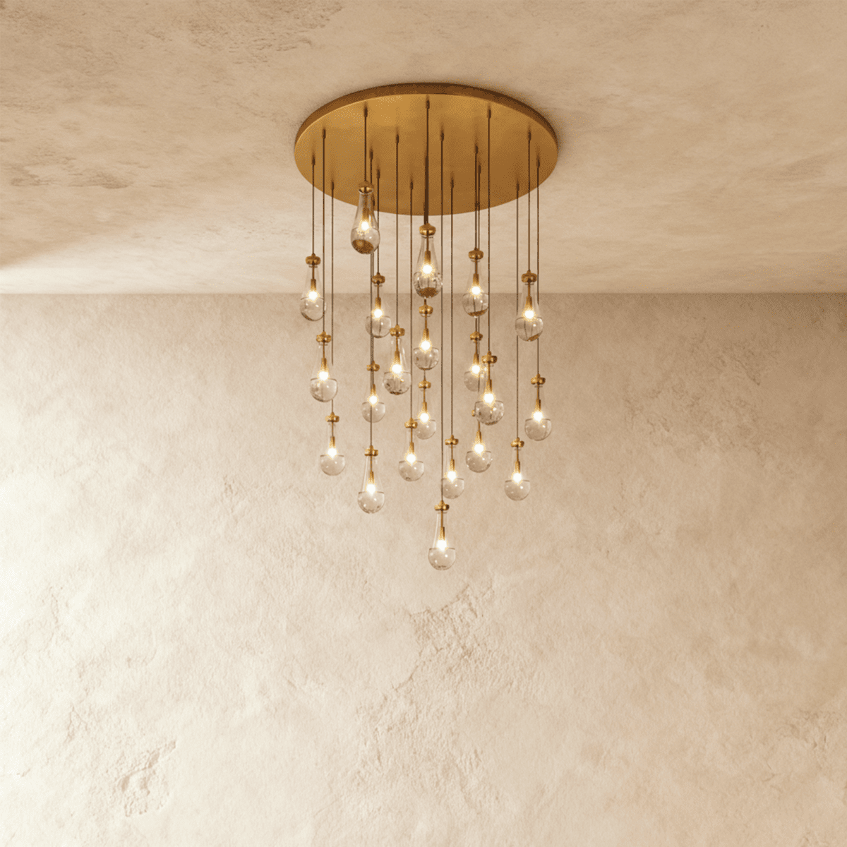 Pulcher Glass Tears Chandelier - Nuvé