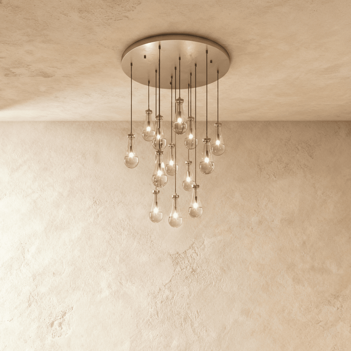 Pulcher Glass Tears Chandelier - Nuvé
