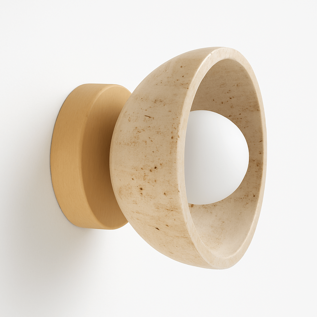 Pulkit Travertine Wall Lamp - Nuvé