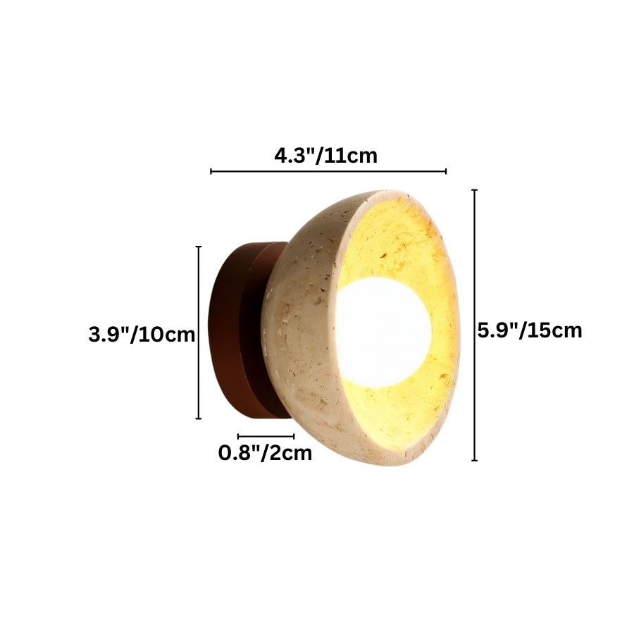 Pulkit Travertine Wall Lamp - Nuvé