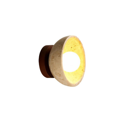 Pulkit Travertine Wall Lamp - Nuvé