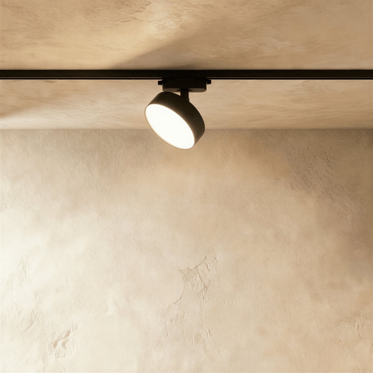 Residence Supply Quinn Track Light System with adjustable spotlights and sleek metal finish for modern lighting.