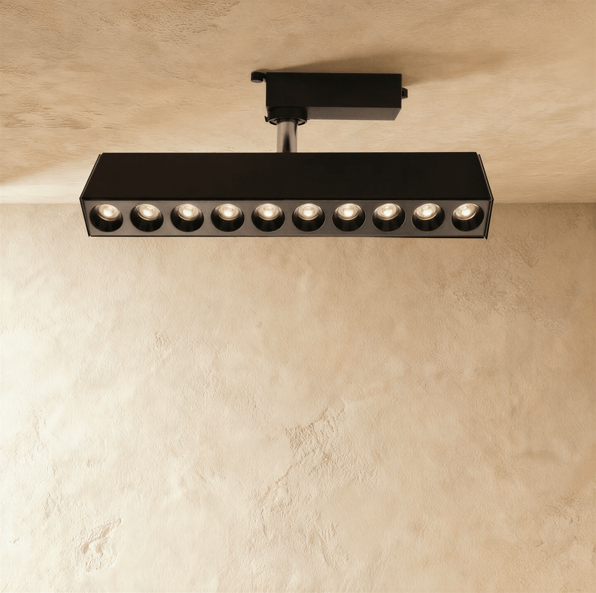 Residence Supply Quinn Track Light System with adjustable spotlights on a sleek metal track for modern lighting.