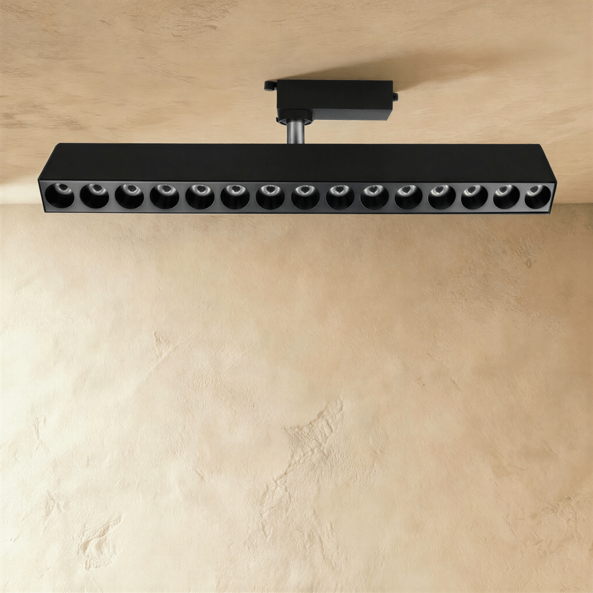 Residence Supply Quinn Track Light System showing adjustable track lights mounted on ceiling with modern design.