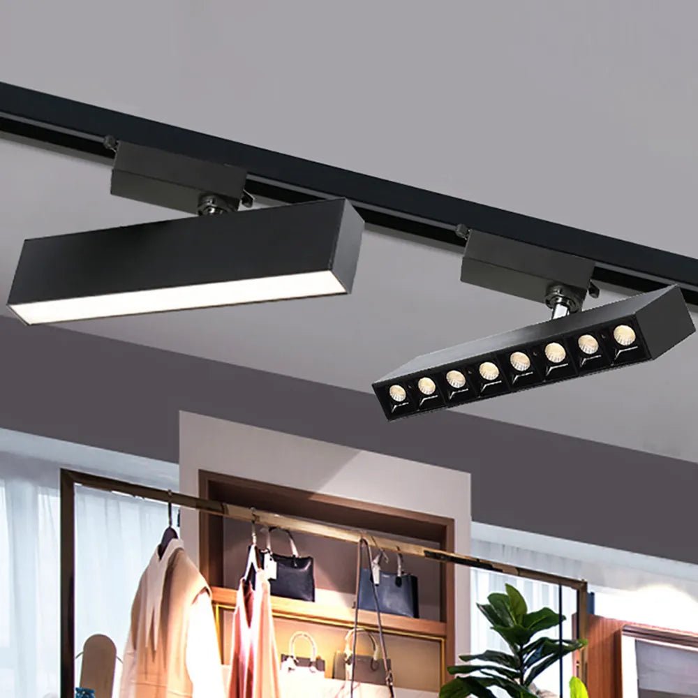 Residence Supply Quinn Track Light System with adjustable spotlights on a sleek ceiling track, modern lighting fixture for versatile illumination.