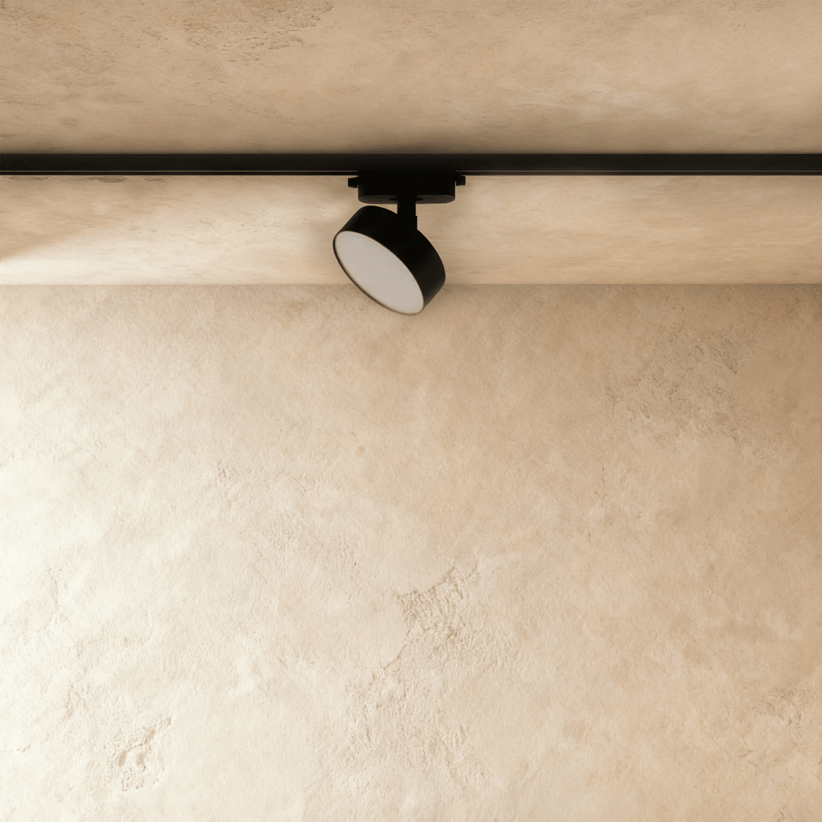 Residence Supply Quinn Track Light System with adjustable spotlights mounted on a sleek metal track.