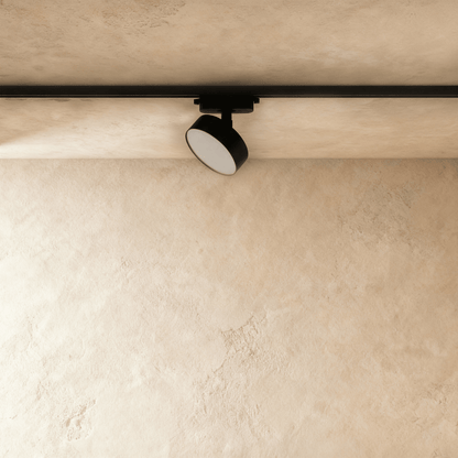 Residence Supply Quinn Track Light System with adjustable spotlights mounted on a sleek metal track.