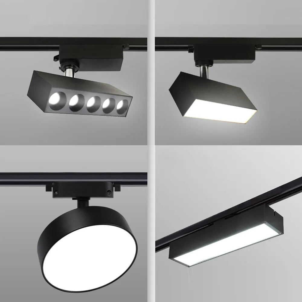 Residence Supply Quinn Track Light System with adjustable spotlights mounted on a sleek track for modern lighting.
