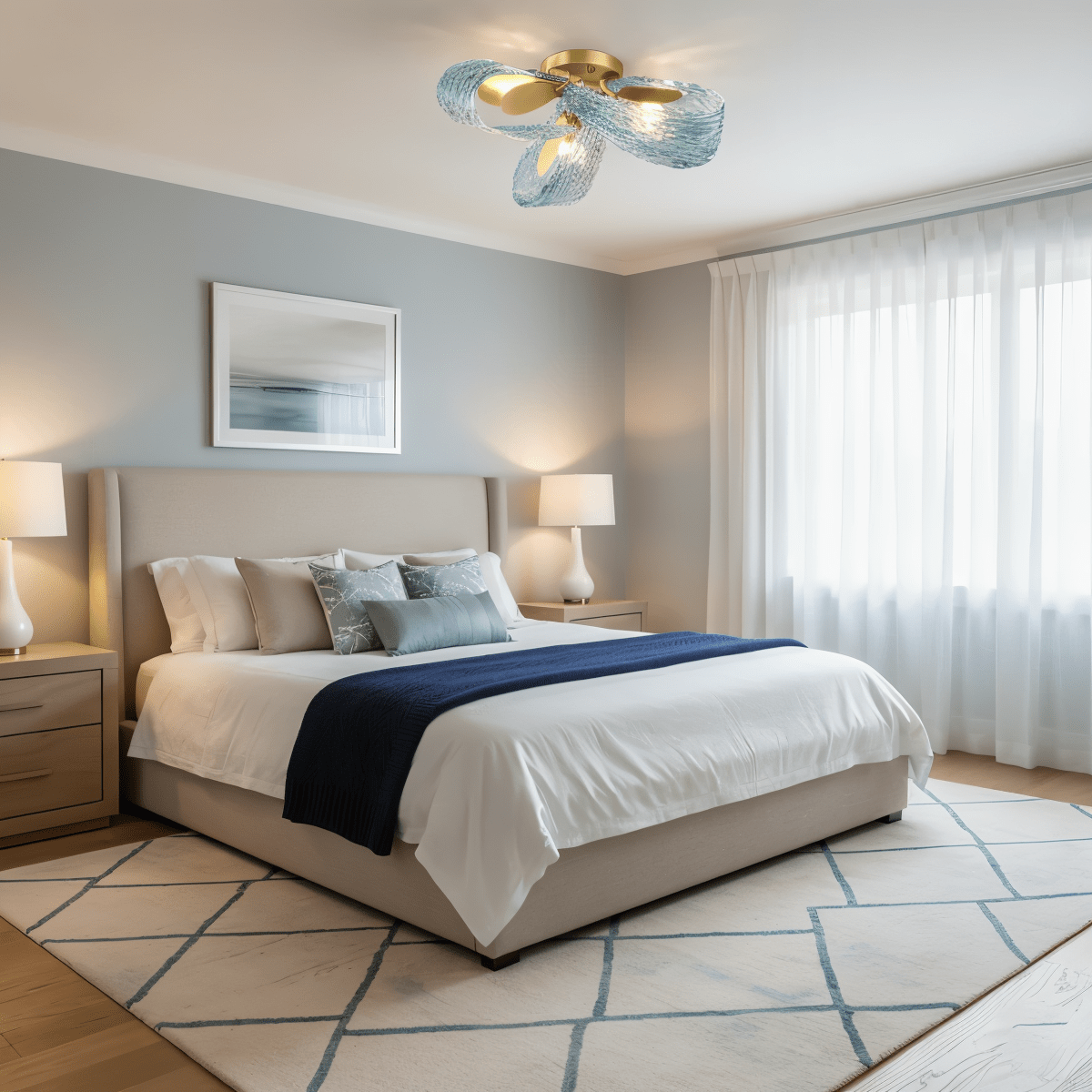 Modern Radiantia ceiling light by Residence Supply featuring a sleek design with a glass shade and brushed metal finish.