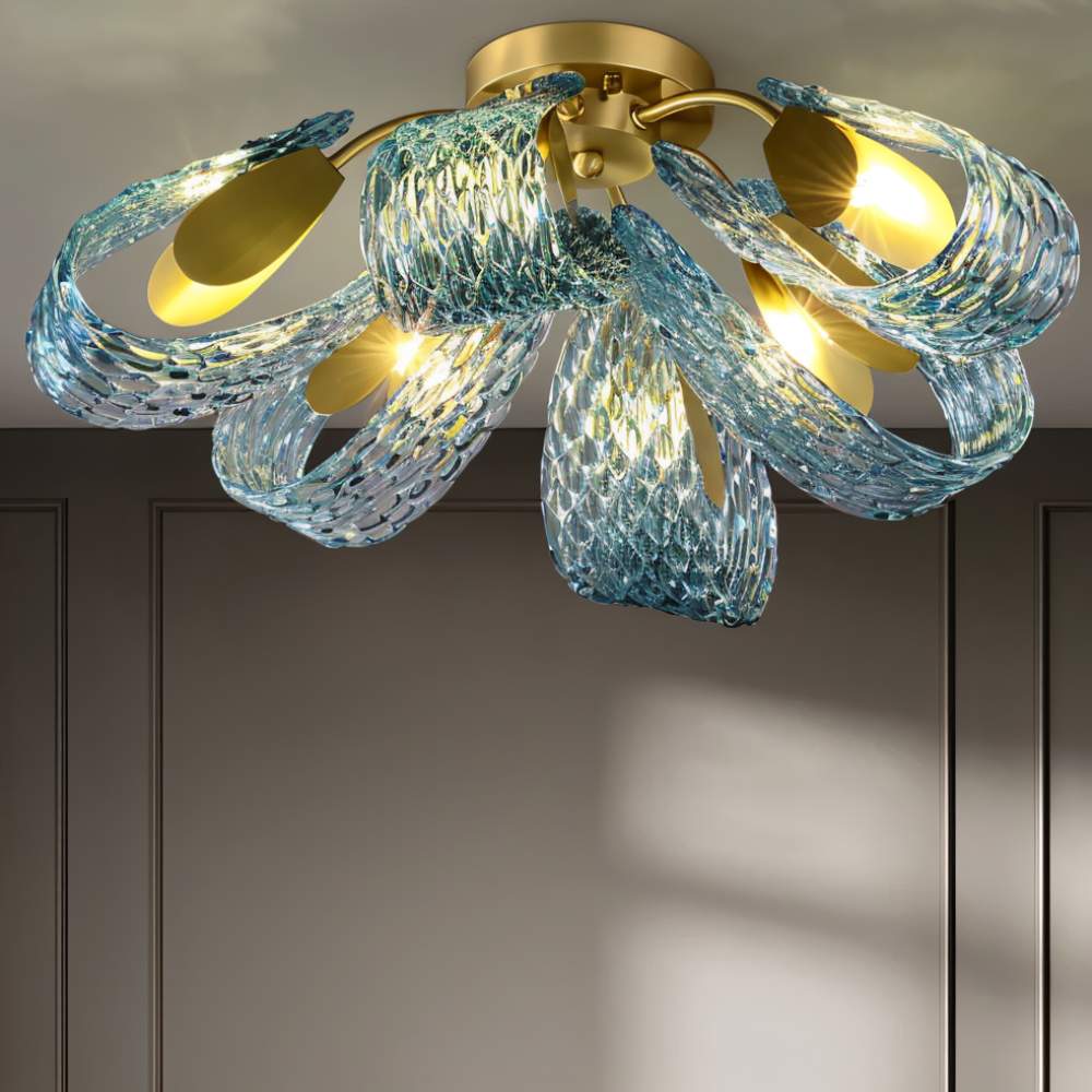 Modern Radiantia ceiling light by Residence Supply with a sleek, circular design and warm illumination for contemporary interiors