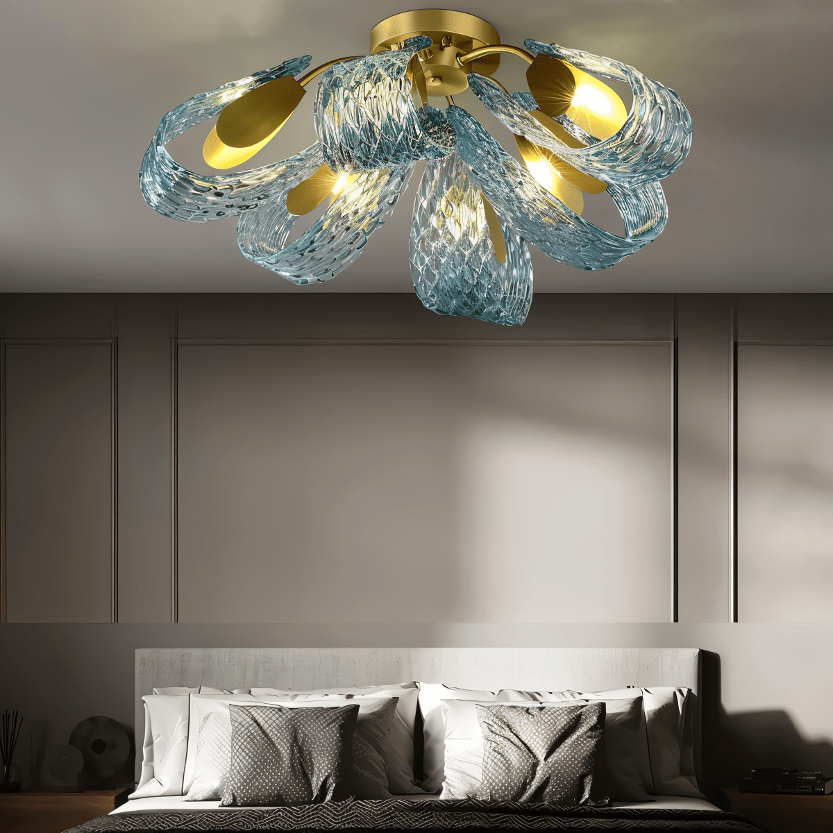 Elegant Radiantia ceiling light by Residence Supply, featuring a modern design with a sleek metal finish and bright illumination.
