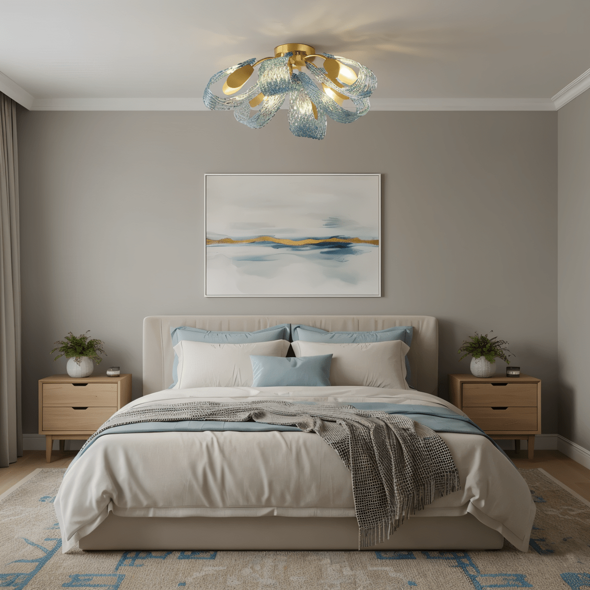 Modern Radiantia ceiling light by Residence Supply with sleek design and bright illumination, ideal for contemporary interiors.