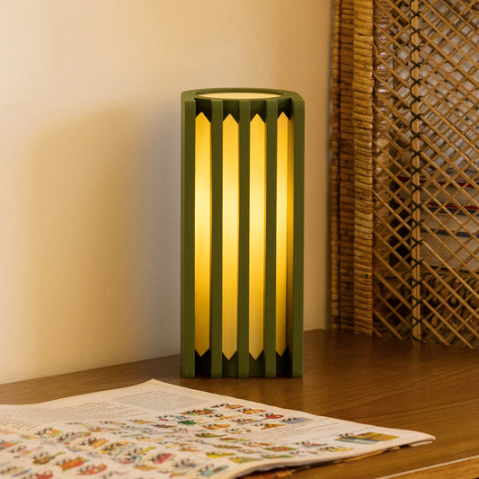 Terra Labs radiator table lamp with a vintage radiator design, featuring a metal finish and a classic table lamp base.