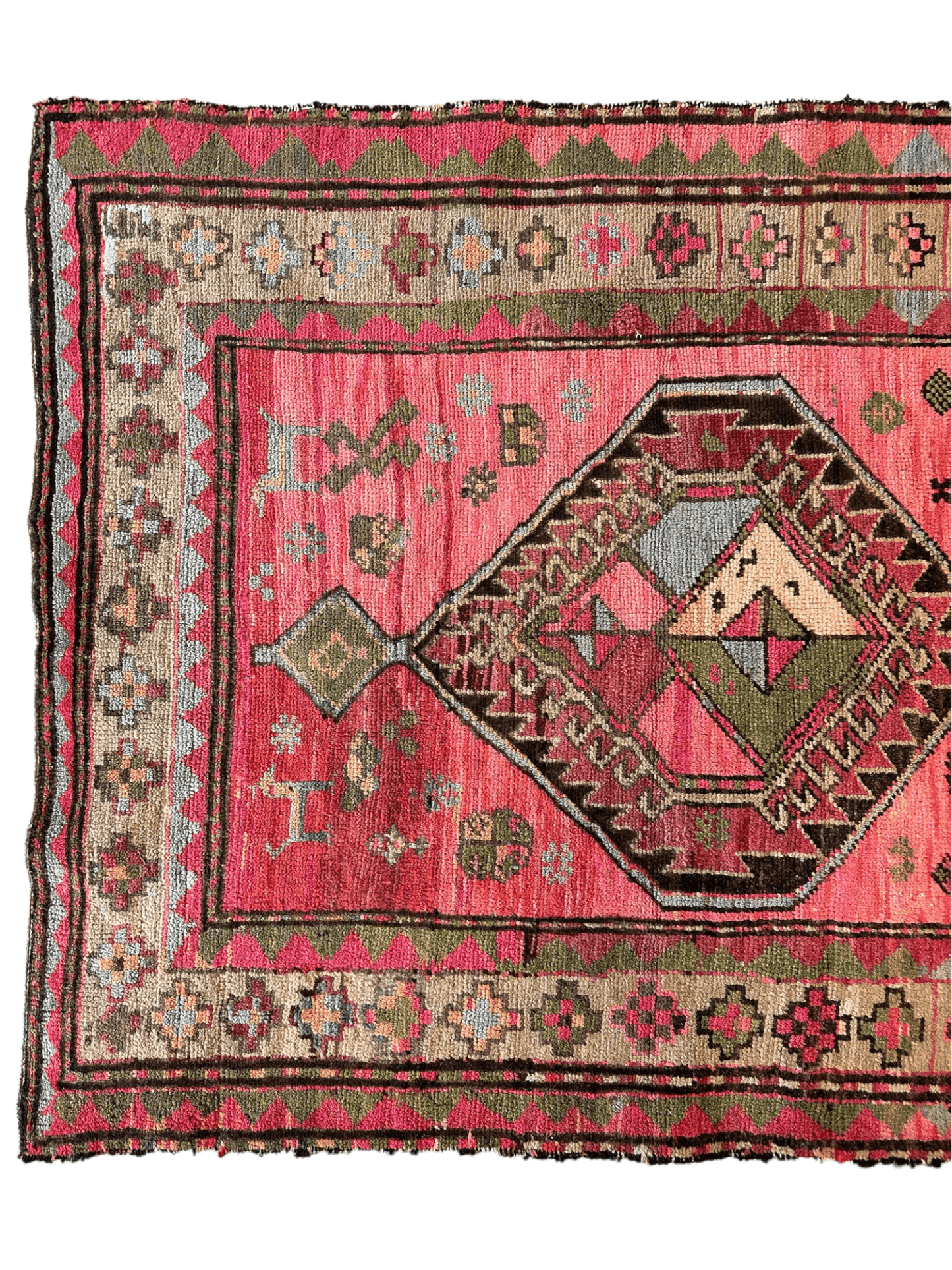 Rare Antique Handmade Caucasian Runner Rug 3’7" x 9’2" - Nuvé