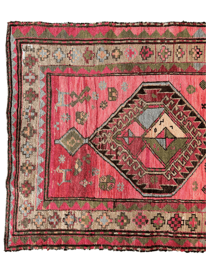Rare Antique Handmade Caucasian Runner Rug 3’7" x 9’2" - Nuvé